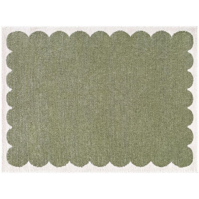 Tivoli Green Washable Shaggy EDRV2303 Rug - Sizes Available
