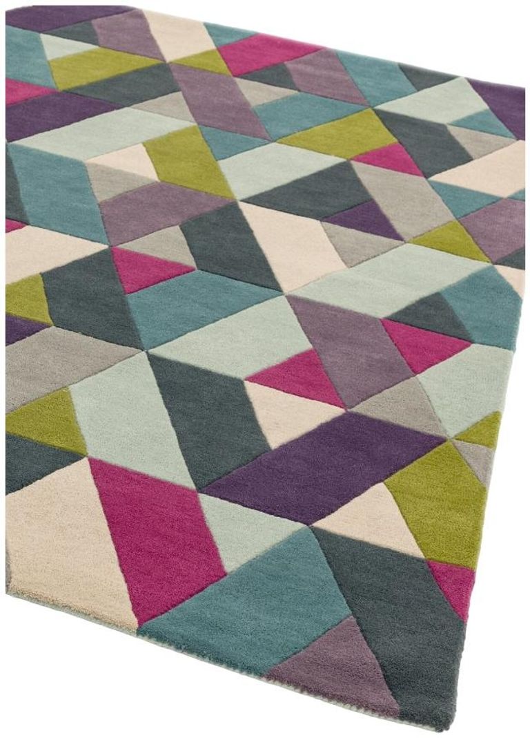 Contemporary Design Funk Rug - Chevron 02 - Blue Green - Sizes Available