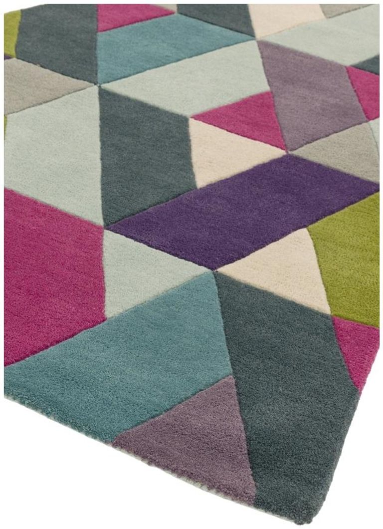 Contemporary Design Funk Rug - Chevron 02 - Blue Green - Sizes Available