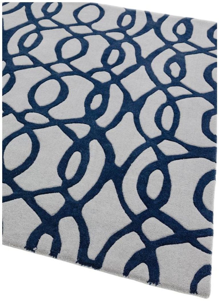 Contemporary Design Matrix Rug - Wire 36 - Blue - Sizes Available