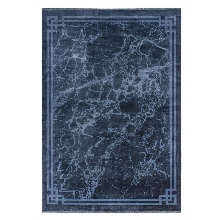 Contemporary Design Zehraya Rug - Border Ink Blue - Sizes Available