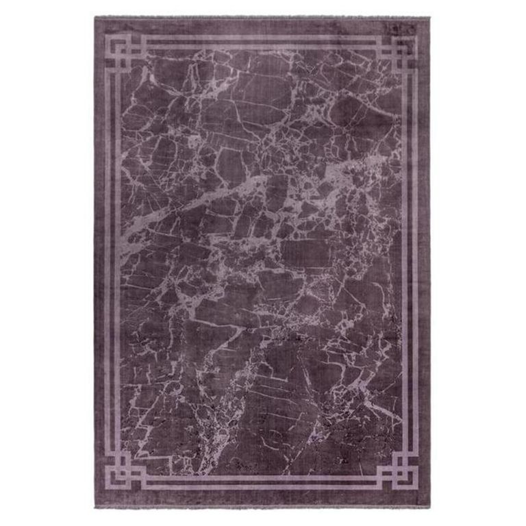 Contemporary Design Zehraya Rug - Border Purple - Sizes Available