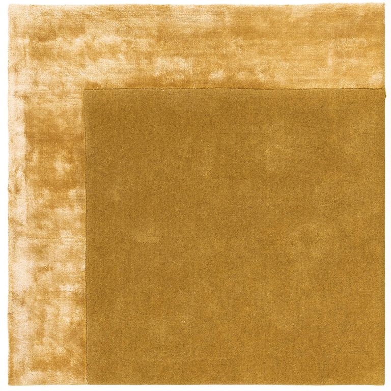 Contemporary Plain Ascot Rug - Gold - Sizes Available