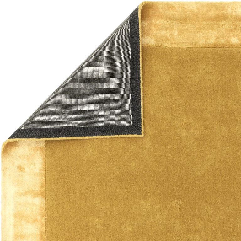 Contemporary Plain Ascot Rug - Gold - Sizes Available