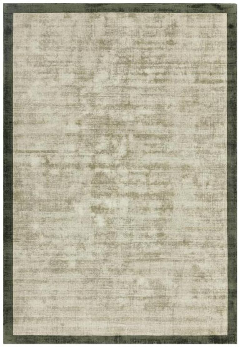 Contemporary Plain Blade Rug - Border 05 - Sage Olive - Sizes Available