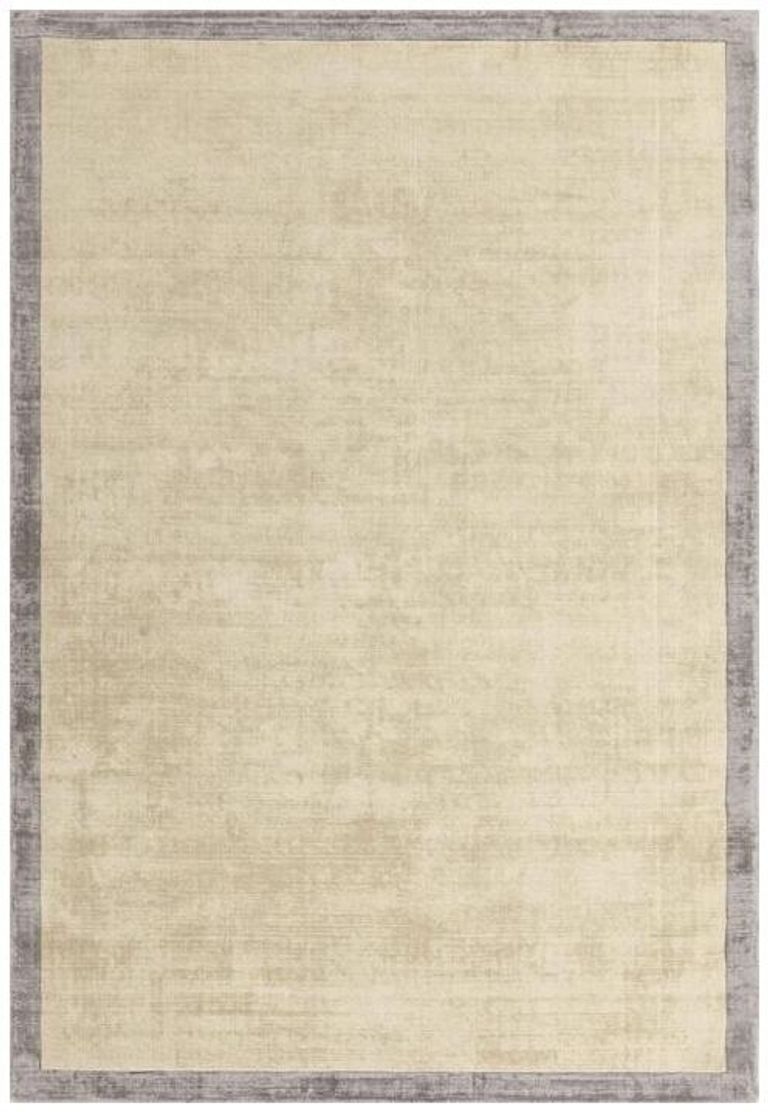 Contemporary Plain Blade Rug - Border 07 - Putty Silver - Sizes Available