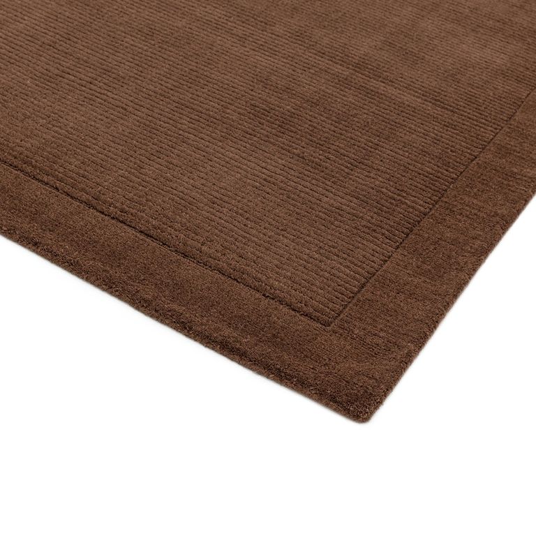 Contemporary Plain York Rug - Chocolate - Sizes Available