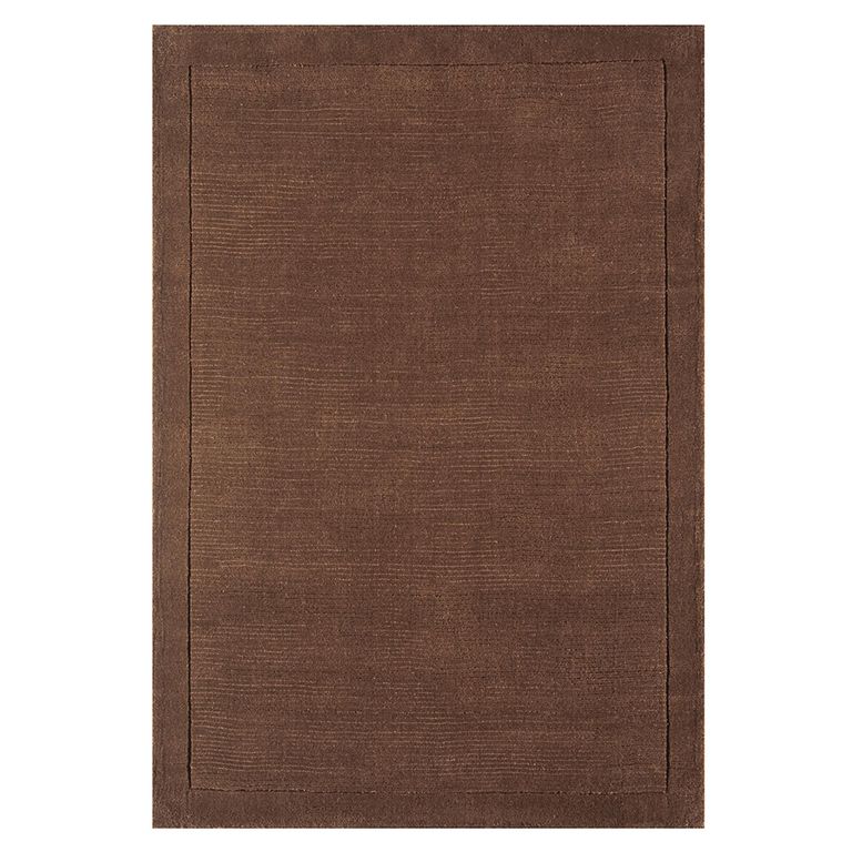 Contemporary Plain York Rug - Chocolate - Sizes Available