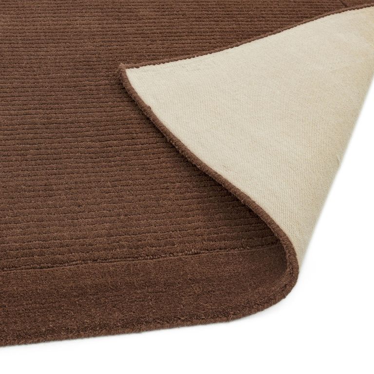 Contemporary Plain York Rug - Chocolate - Sizes Available