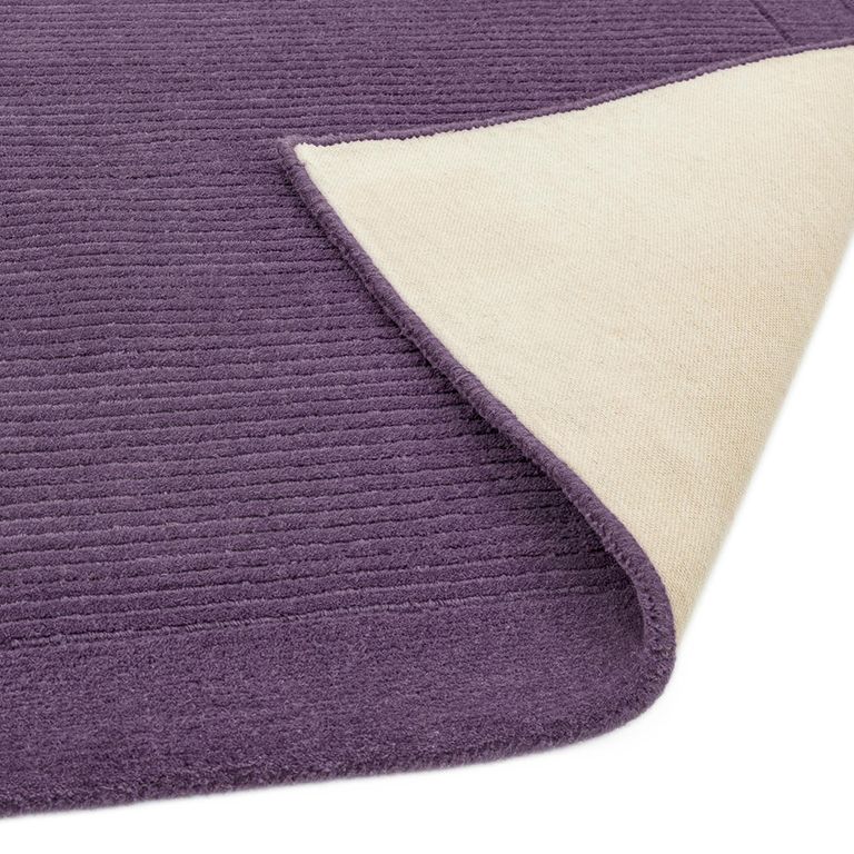 Contemporary Plain York Rug - Purple - Sizes Available