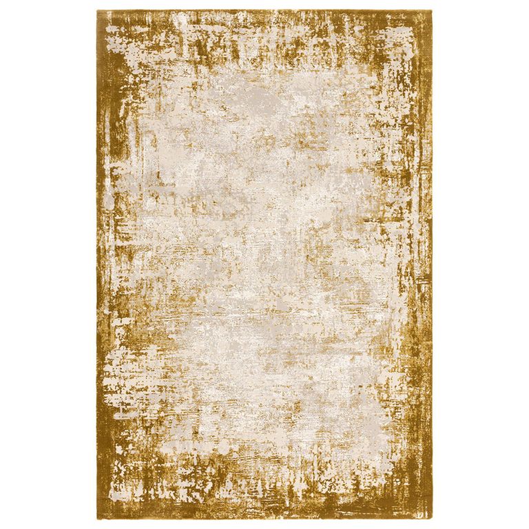 Easy Kuza Rug - Border - Gold - Sizes Available