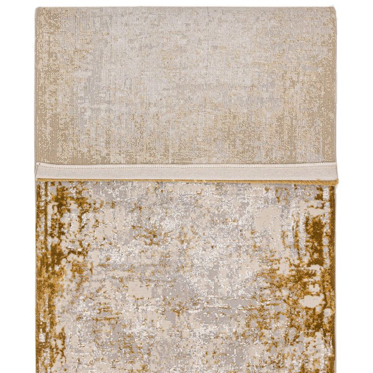Easy Kuza Rug - Border - Gold - Sizes Available