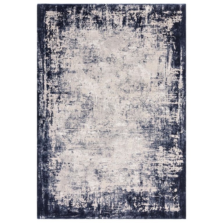 Easy Kuza Rug - Border - Navy - Sizes Available