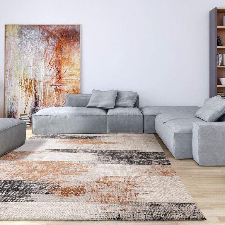 Easy Kuza Rug - Lines - Terracotta - Sizes Available