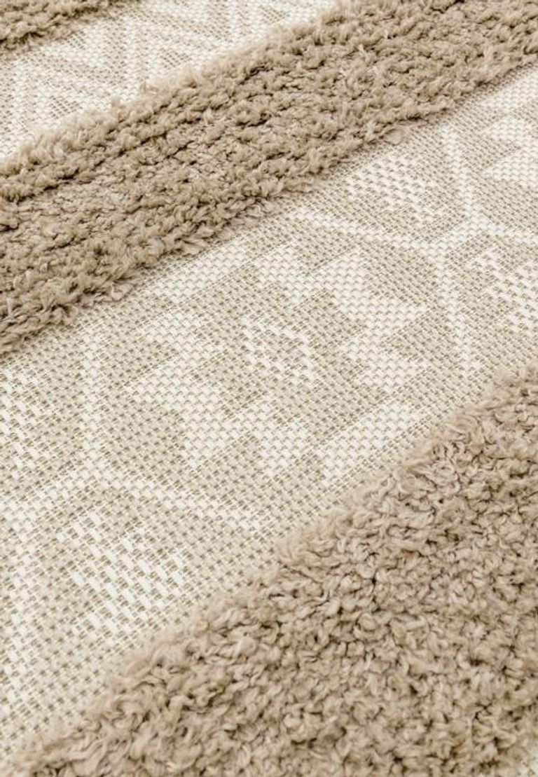 Easy Monty Rug - Stripe - MN04 - Natural and Cream - Sizes Available