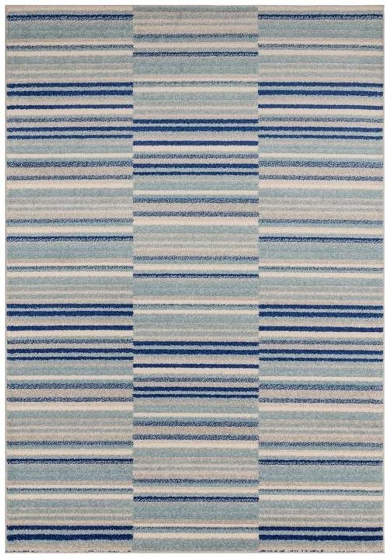 Easy Muse Rug - Stripe - MU05 - Blue - Sizes Available