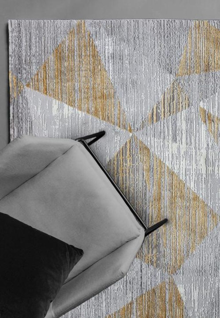 Easy Orion Rug - Blocks - OR12 - Yellow - Sizes Available
