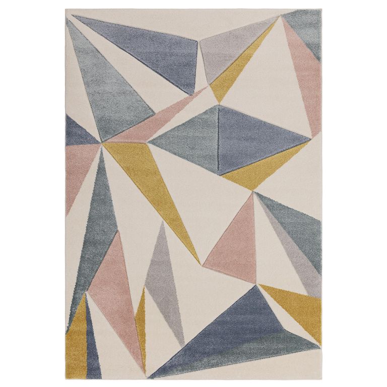 Easy Sketch Rug - Kaleidoscope - Pastel - Sizes Available