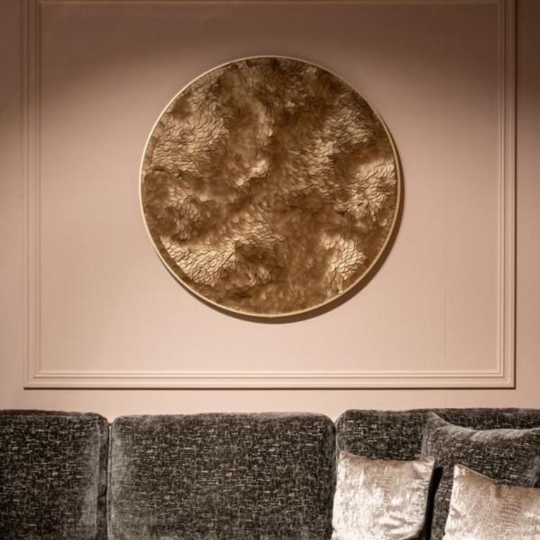 Bloom Gold Round Wall Art 