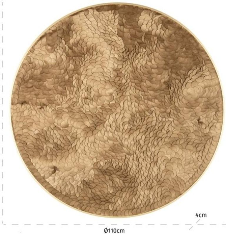 Bloom Gold Round Wall Art 