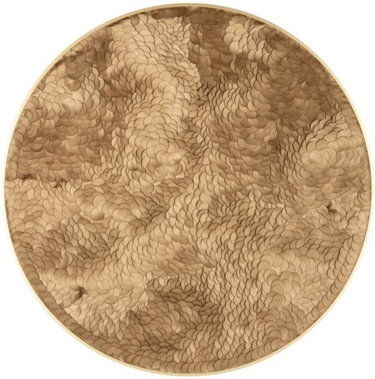 Bloom Gold Round Wall Art 