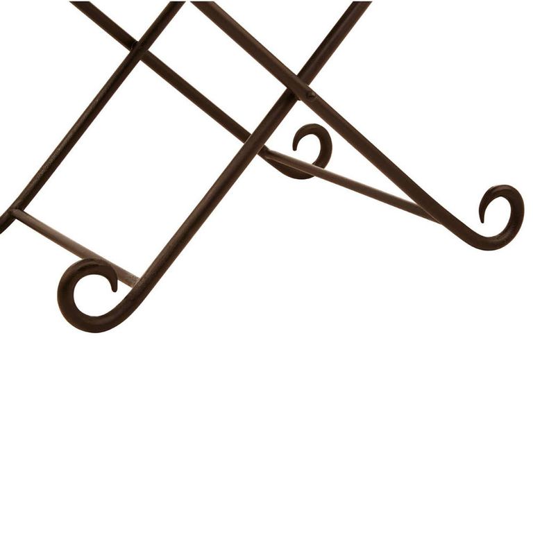 Buffalo Folding Stool - Brown - Leather with Iron