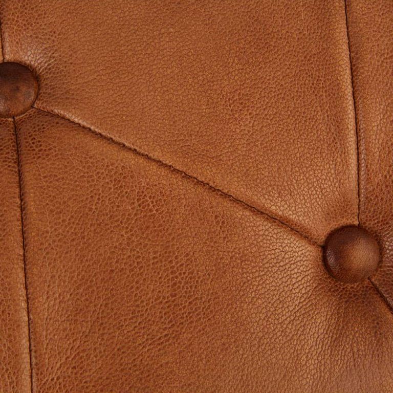 Buffalo Folding Stool - Brown - Leather with Iron