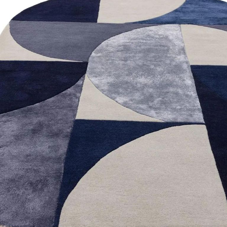 Clearance - Matrix Oval 74 Rug - Indigo - Contemporary Design - FSS16255