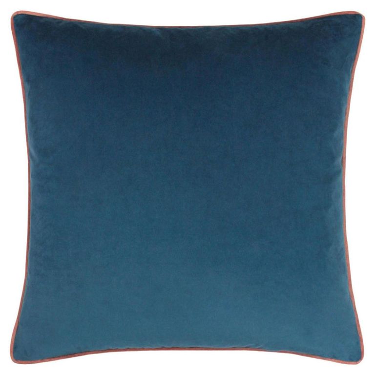 Clearance - Paoletti Meridian Petrol and Blush Velvet Cover - FSS16383