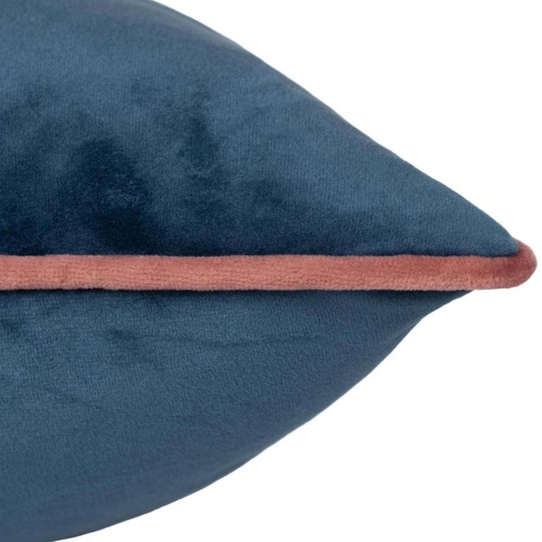 Clearance - Paoletti Meridian Petrol and Blush Velvet Cover - FSS16384