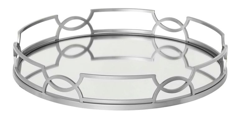 Anna Mirrored Tray - Chrome