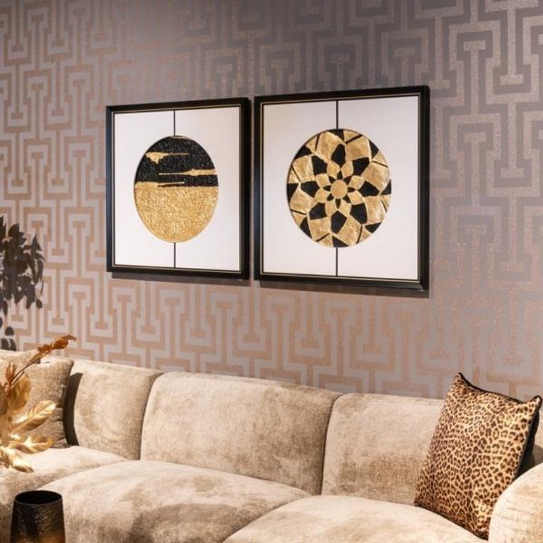 Moon Black and Gold Wall Art
