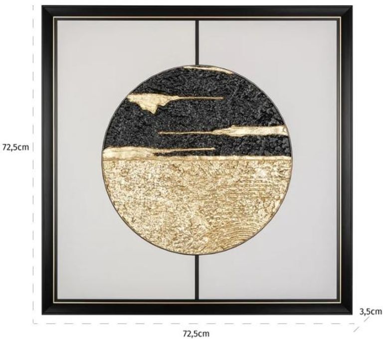 Moon Black and Gold Wall Art