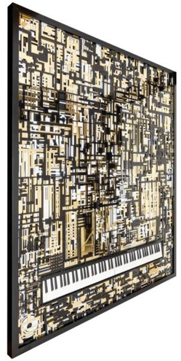Wibi Black and Gold Piano Wall Art