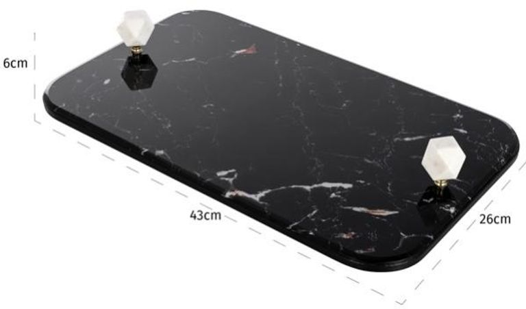Yaya Black Marble Effect Tray