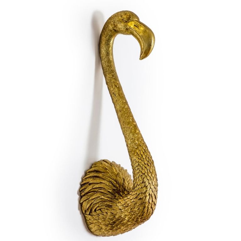 Clearance - Mcgowan Rutherford Wall Lamp - Antique Gold Flamingo Head - A464