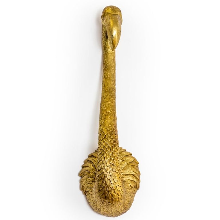 Clearance - Mcgowan Rutherford Wall Lamp - Antique Gold Flamingo Head - A464