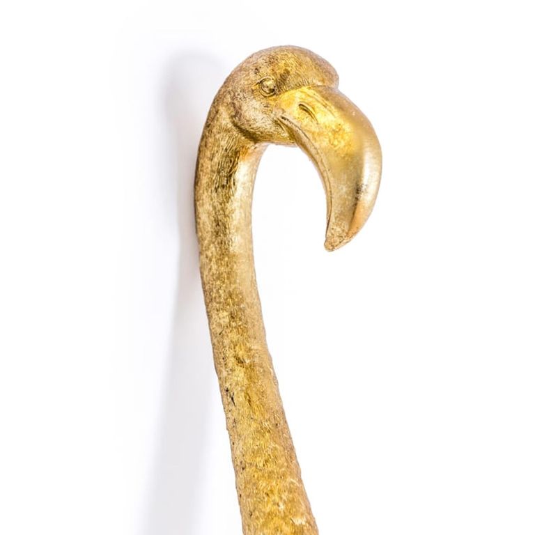 Clearance - Mcgowan Rutherford Wall Lamp - Antique Gold Flamingo Head - A464