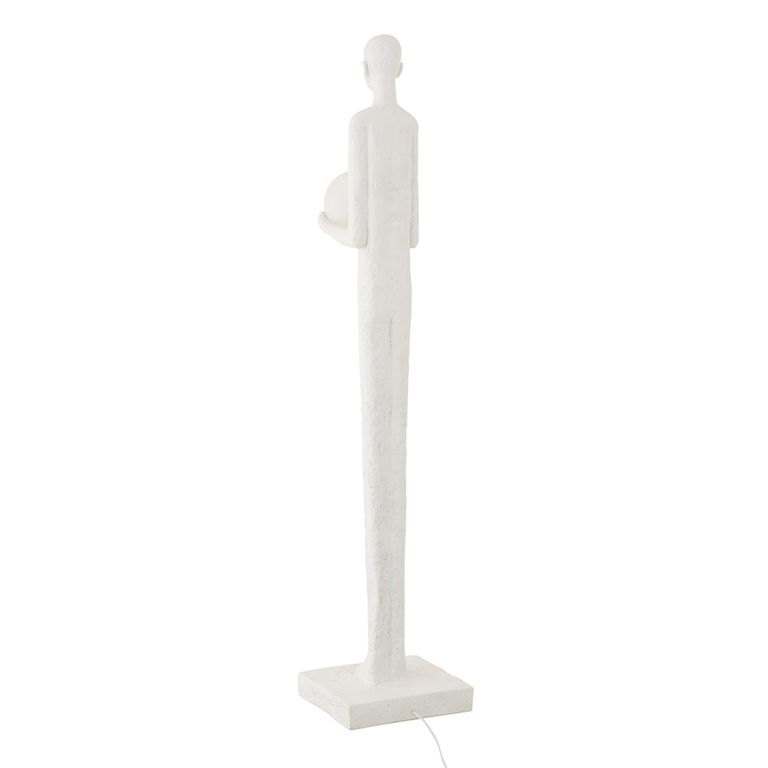 Person Floor Lamp - White - Polyresin