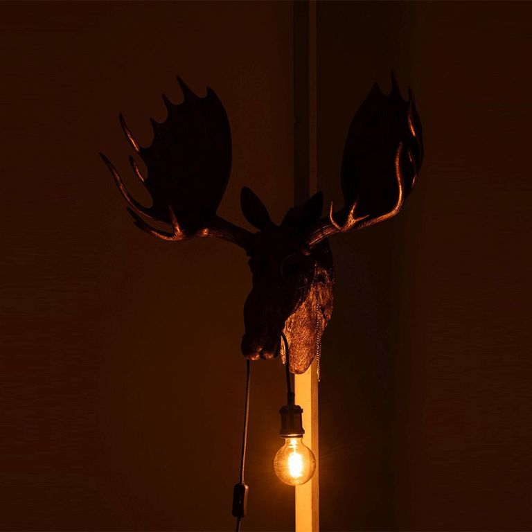 Reindeer Wall Lamp - Copper - Polyresin