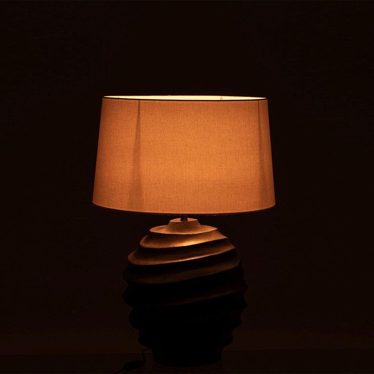 Table Lamp - Beige and Brown - Aluminium