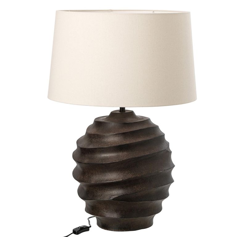 Table Lamp - Beige and Brown - Aluminium