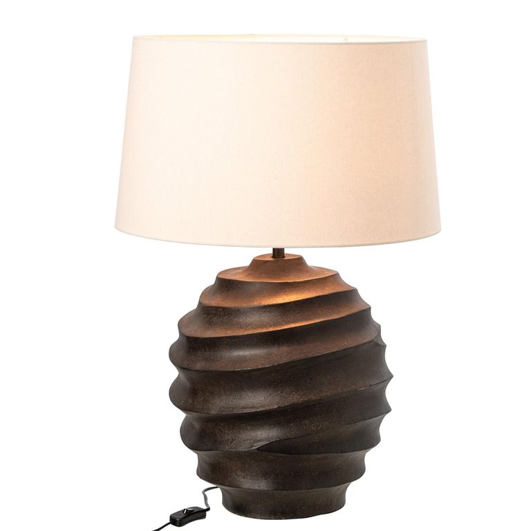 Table Lamp - Beige and Brown - Aluminium