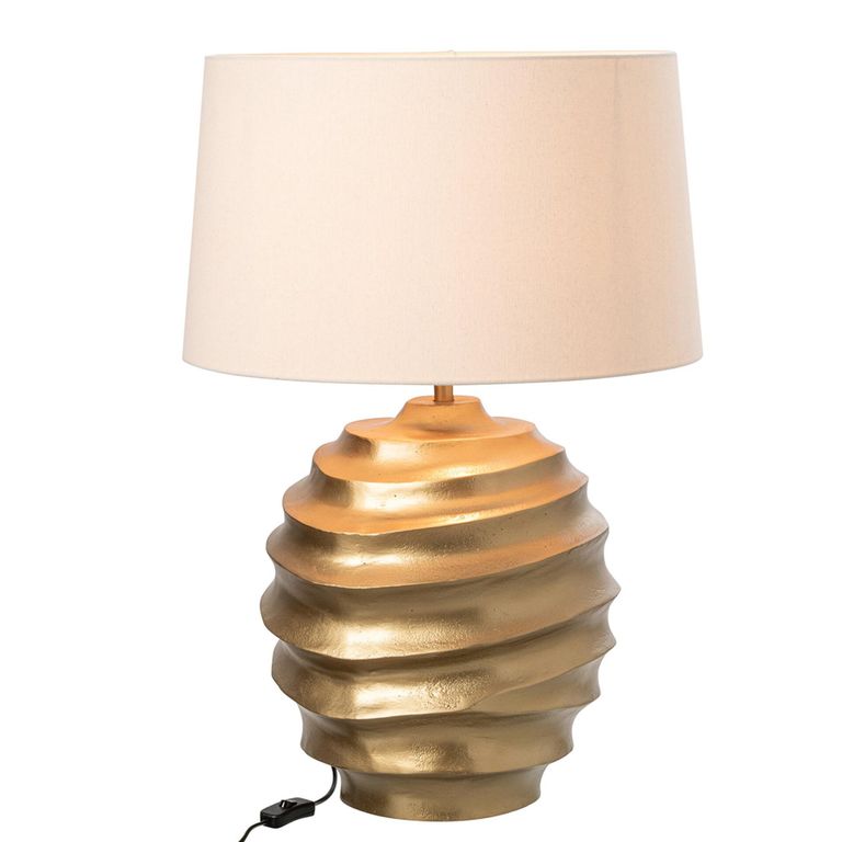 Table Lamp - Beige and Gold - Aluminium