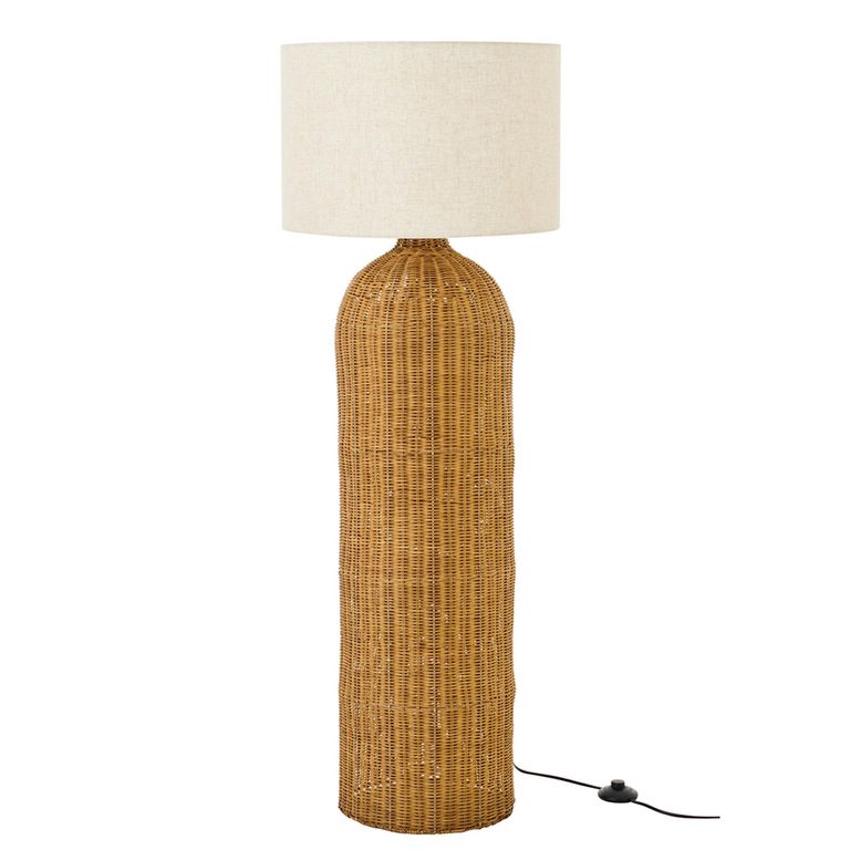 Cylinder Floor Lamp - Natural - Ecru and Metal
