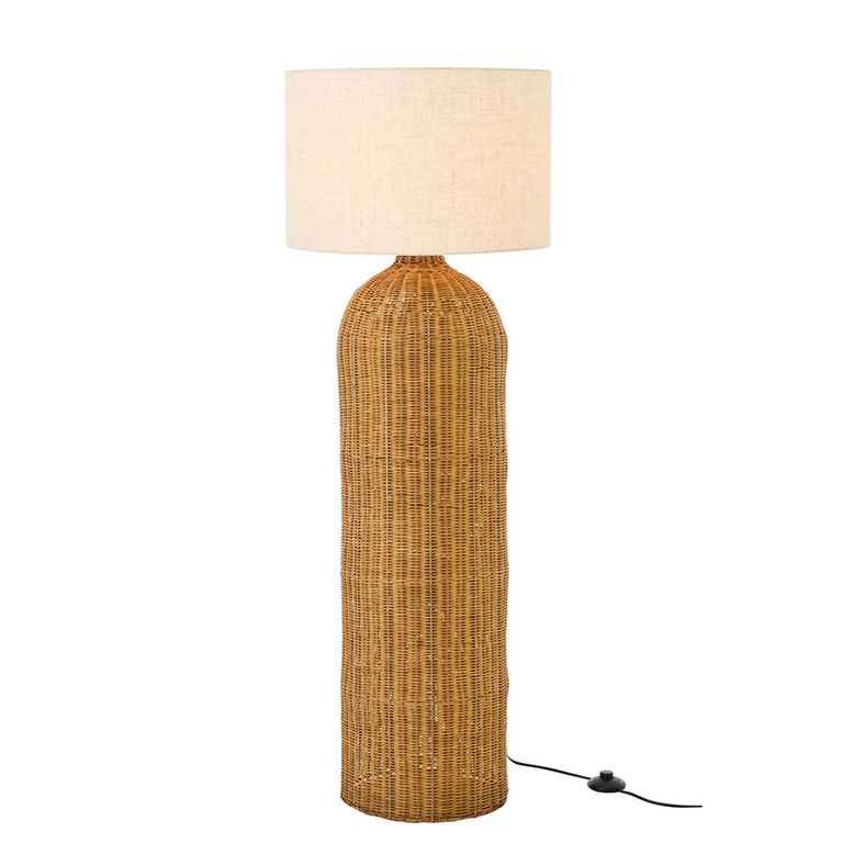 Cylinder Floor Lamp - Natural - Ecru and Metal