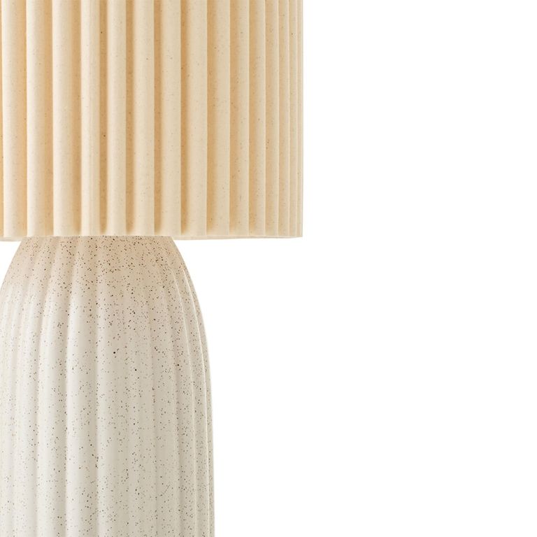 Esmee Fluted Floor Lamp - Off White - Ceramic