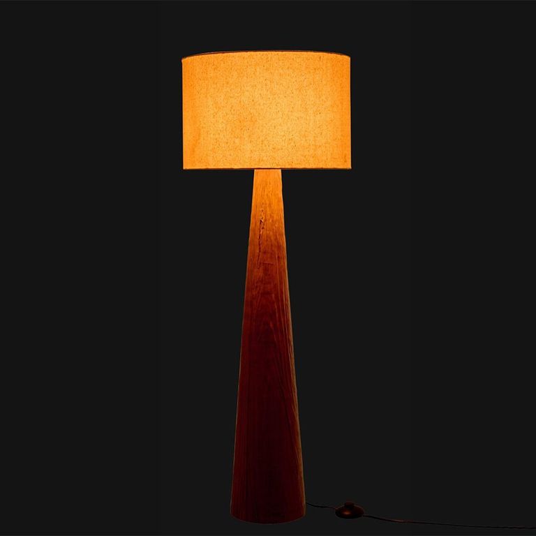 Melina Floor Lamp - Conical Base - Dark Brown - Ceramic