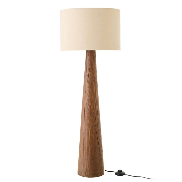 Melina Floor Lamp - Conical Base - Dark Brown - Ceramic