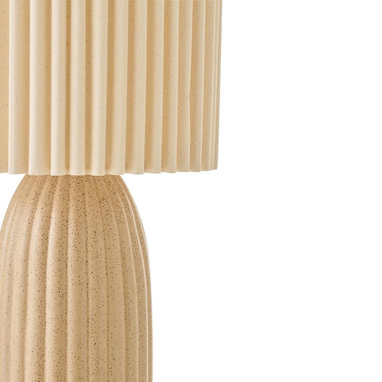 Ruth Fluted Floor Lamp - Camel - Ceramic
